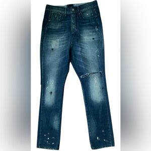 G-STAR RAW Distressed Paint Splatter Rips Fade Women’s Jeans Size 30 BRAND NEW